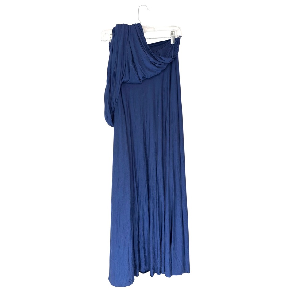 Lulus Tricks of the Trade Taupe Convertible‎ Maxi Dress Blue Bridesmaid Small